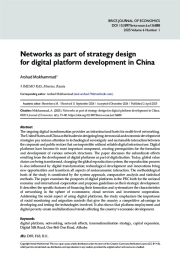 Networks as part of strategy design for digital platform development in China