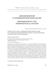 СМЫСЛ И ЕГО ТЕНЬ. ТЕРМИНОЛОГИЧЕСКИЙ АНАЛИЗ ГУССЕРЛЕВСКОЙ КОНЦЕПЦИИ НОЭТИКО-НОЭМАТИЧЕСКИХ СТРУКТУР ЧИСТОГО СОЗНАНИЯ