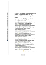 Effects of shrinkage, temperature and the degree of connection (N/Nf) on the behavior of steel-concrete composite beams