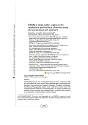 Effects of scrap rubber waste on the mechanical performance of mortar made of crushed sand and sediment