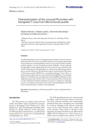 Characterization of the unusual PII protein with elongated T-loop from Micromonas pusilla