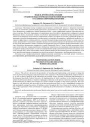 МОДЕЛЬ ПРОФЕССИОНАЛИЗАЦИИ СТУДЕНТОВ ПЕДАГОГИЧЕСКИХ НАПРАВЛЕНИЙ ПОДГОТОВКИ В УСЛОВИЯХ СОВРЕМЕННЫХ ВЫЗОВОВ