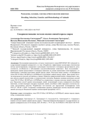СОВЕРШЕНСТВОВАНИЕ МЕТОДОВ ОЦЕНКИ СВИНЕЙ ПОРОДЫ ДЮРОК