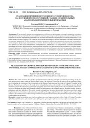 РЕАЛИЗАЦИЯ ПРИНЦИПОВ УГОЛОВНОГО СУДОПРОИЗВОДСТВА НА ДОСУДЕБНОЙ И ПОСТСУДЕБНОЙ СТАДИЯХ: СРАВНИТЕЛЬНЫЙ АНАЛИЗ ПРАВОПРИМЕНИТЕЛЬНОЙ ПРАКТИКИ