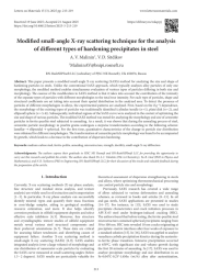 Modified small-angle X-ray scattering technique for the analysis of different types of hardening precipitates in steel