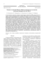 Влияние соединений Mn5Si3 и MnSi на поверхностное натяжение расплавов бинарной системы Mn-Si