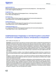 СОВРЕМЕННЫЕ ПОДХОДЫ К СЕГМЕНТАЦИИ И АНАЛИЗУ СТРУКТУР ГОЛОВНОГО МОЗГА: ПРОБЛЕМЫ И РЕШЕНИЯ