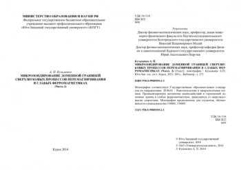 МИКРОЗОНДИРОВАНИЕ ДОМЕННОЙ ГРАНИЦЕЙ
СВЕРХЗВУКОВЫХ ПРОЦЕССОВ ПЕРЕМАГНИЧИВАНИЯ
В СЛАБЫХ ФЕРРОМАГНЕТИКАХ